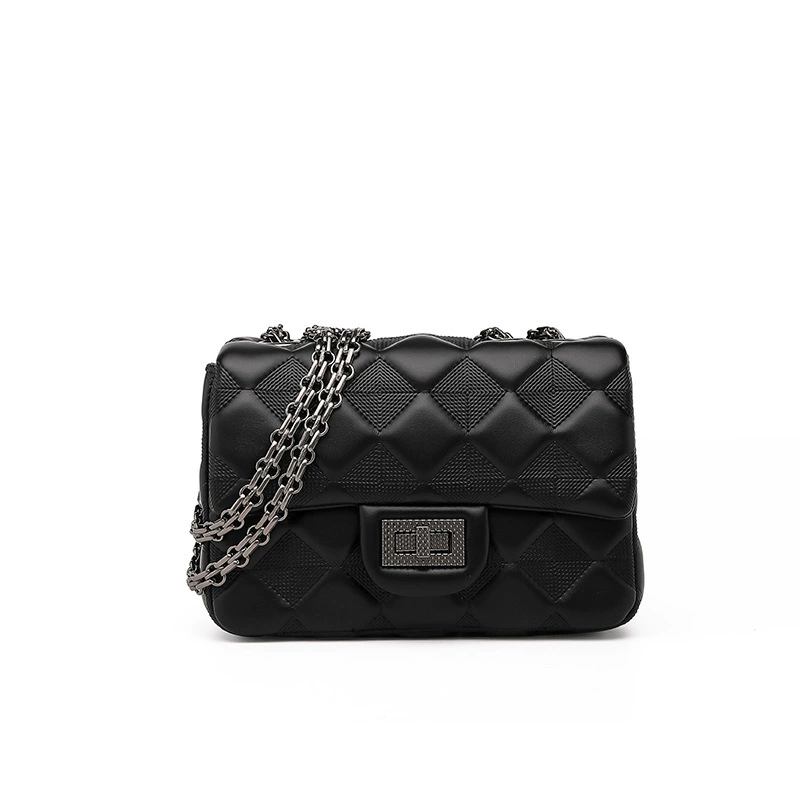Сумка через плечо, маленькая сумка, цепочка, натуральная кожа, стиль Chanel, сумка на цепочке