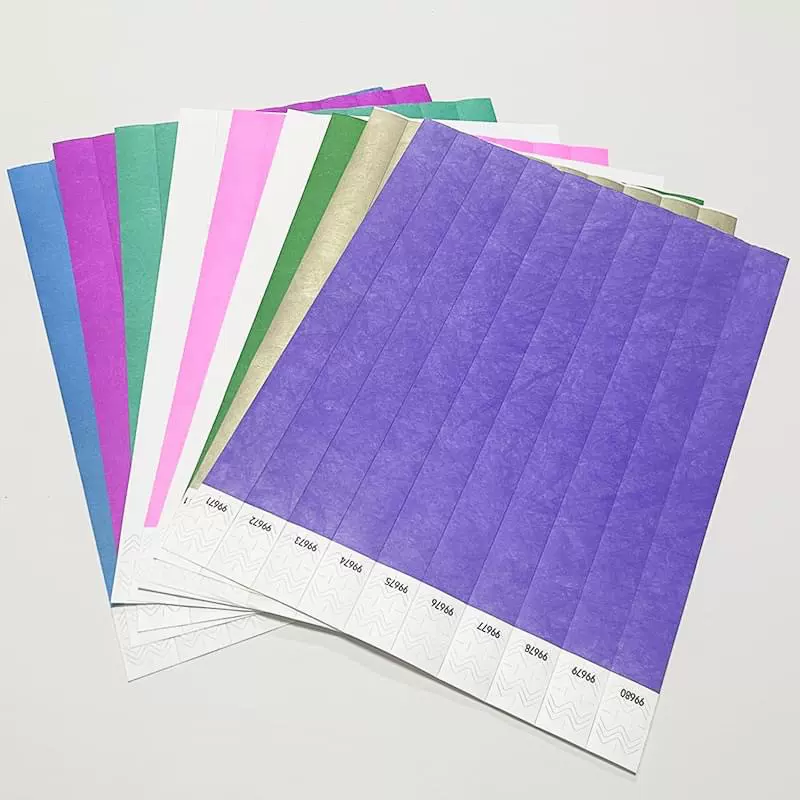 定制一次性现货工厂杜邦纸手环腕带儿童游乐园景区门票游乐场