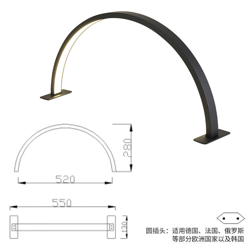 Nuevo medio mes de manicura lámpara LED protector de ojos manicura pestañas bordado lámpara de brillo de salón de belleza especial lámpara de horneado lámpara transfronteriza