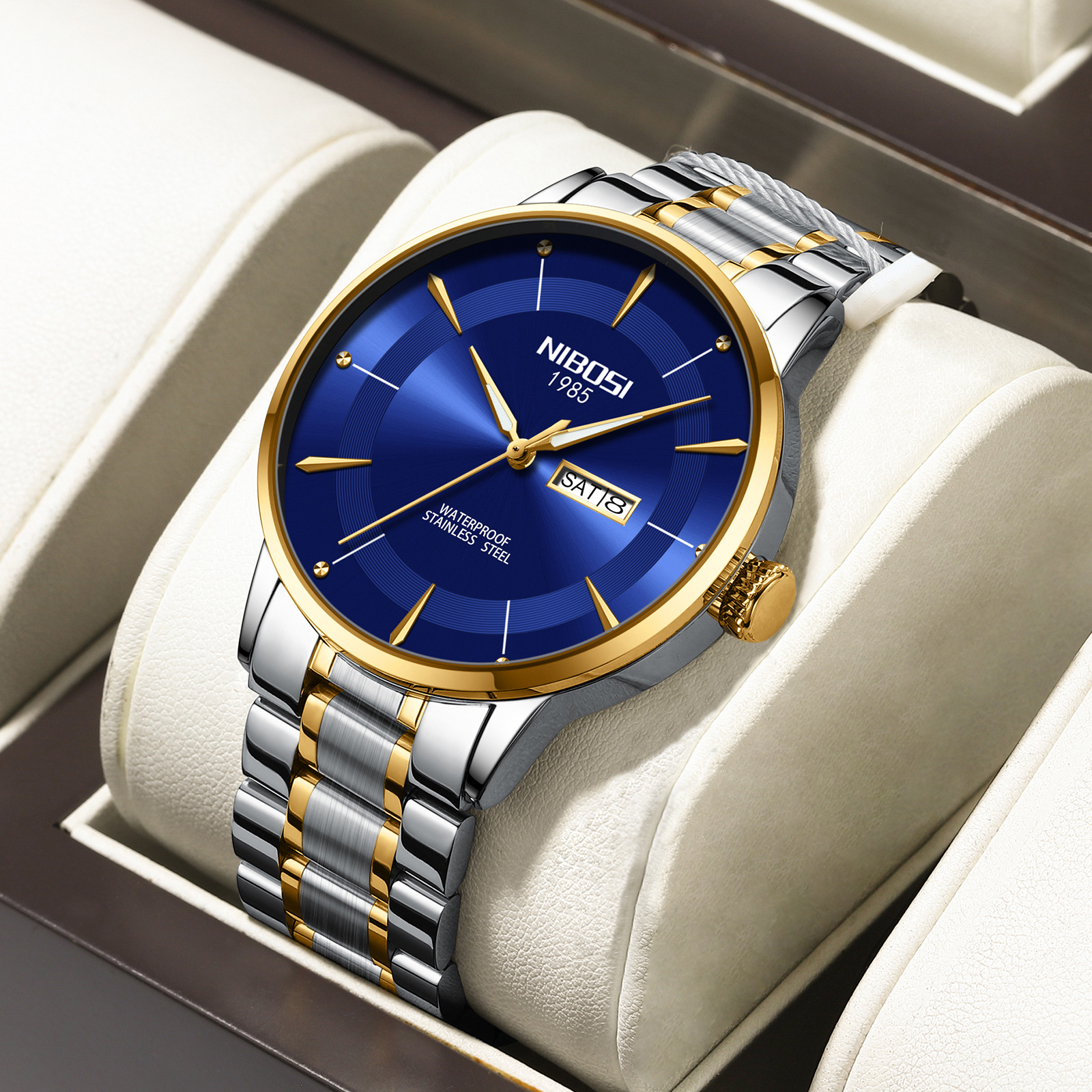 NIBOSI New Men's Watch Waterproof Luminous Calendar Korean Quartz Watch Shake Tone AliExpress