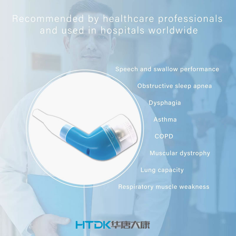 Amazon Overseas Respiratory Vibration Expectorador Embalaje en inglés al por mayor Esculpir Dispositivo de entrenamiento respiratorio Equipo de fitness