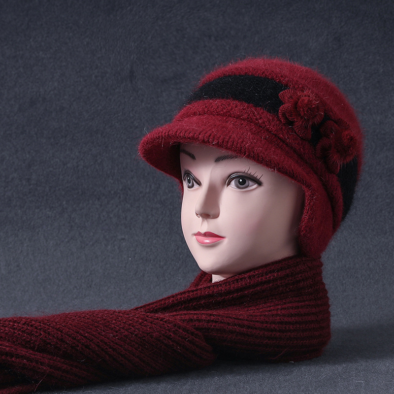 Burgundy + scarf set