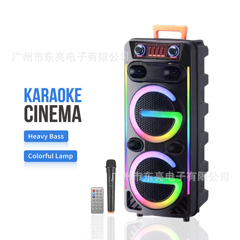 Source Speaker Factory Cross-Border New Dual 8inch Private Model Party Outdoor Home Mobile Portable Lantern Bluetooth Speaker Source Speaker Factory Cross-Border New Dual 8inch Private Model Party Outdoor Home Mobile Portable Lantern Bluetooth Speaker