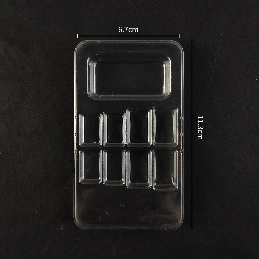 Ropa de uñas, uñas, piezas, cajas de blíster, soporte interior de plástico terminado, todas las cajas de embalaje de comercio exterior en inglés, al por mayor en stock