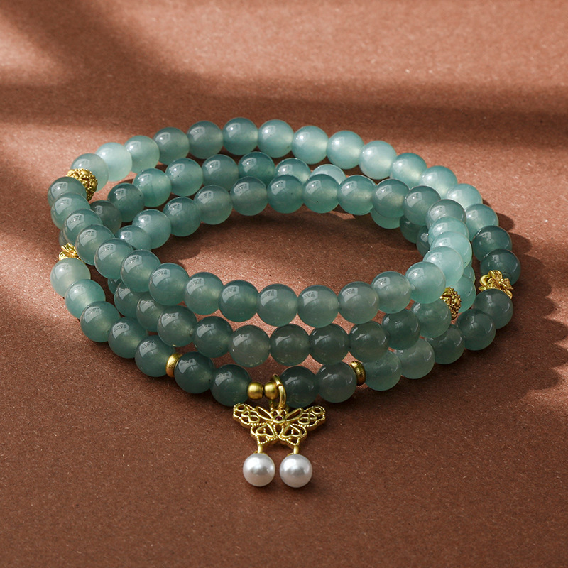 jingzhou jewelry dangerous jade butterfly multi-circle bracelet girl niche design bestie all match multi-circle bracelet