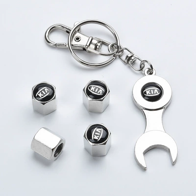 Other Automotive Exterior Supplies personalized valve cap anti-deflation - kia-silver-wrench-pack-of-4