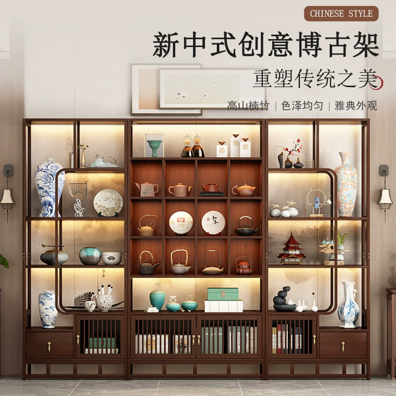 Новая китайская стойка Богу Современная многослойная декоративная витрина