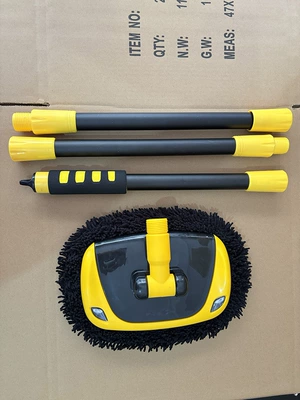 Water-compatible car wash mop brush that does not damage car paint, car wash water gun, detachable and connectable hose, car wash tool, cleaning brush (Car cleaning tools) - the-yellow-mop-does-not-come-with-a-connector-water-fed-mop