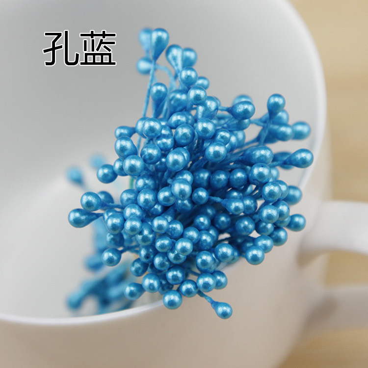 55mmの長さのdiyは花の芯の真珠の花の蕊をシミュレーションしてシフォンの花の補助材料の手作りのアクセサリの部品の材料を作ります。