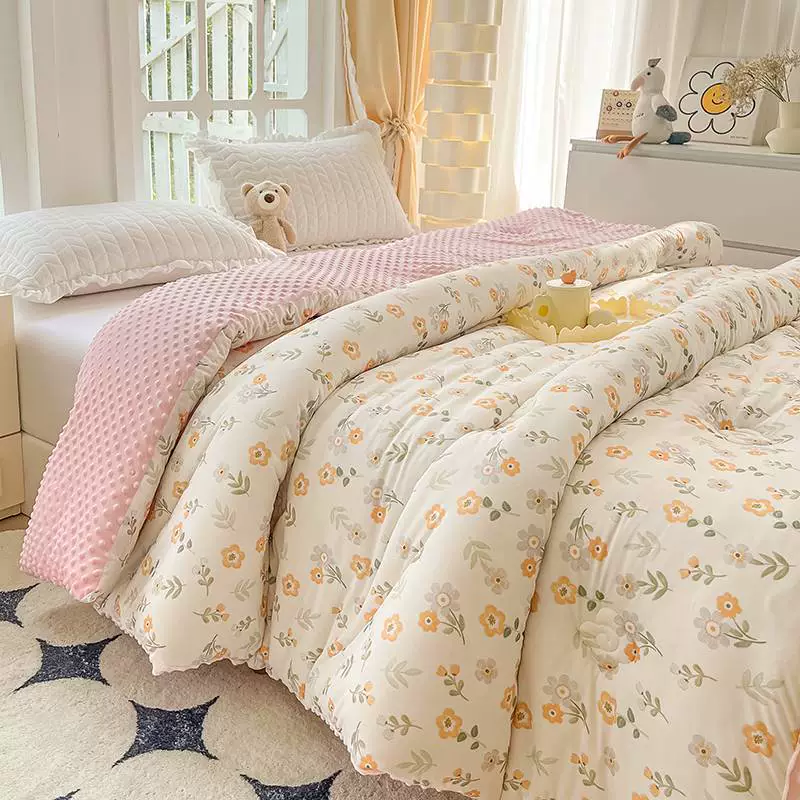 2025 новая Class A knitted cotton baby velvet beans quilting в весну и осень, соевые хлопок осень и зима