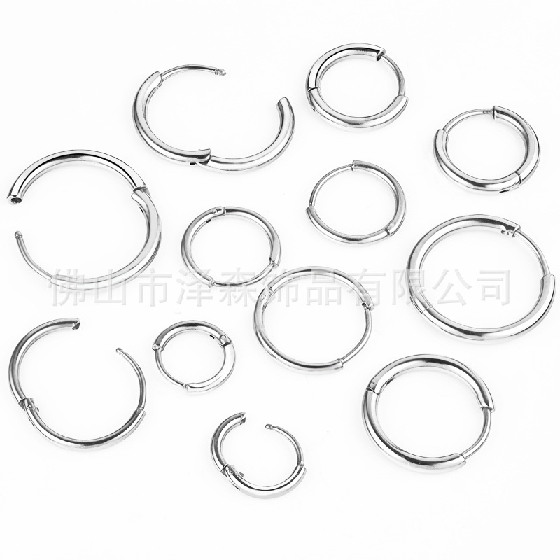 Hand-Polished F136 Titanium Alloy Earrings, Plain Lip Rings, G23 Titanium Tongue Rings, Body Piercing Jewelry detail image 4
