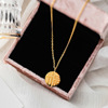 Chinese necklace stainless steel, short retro sweater, accessories, Chinese style, simple and elegant design