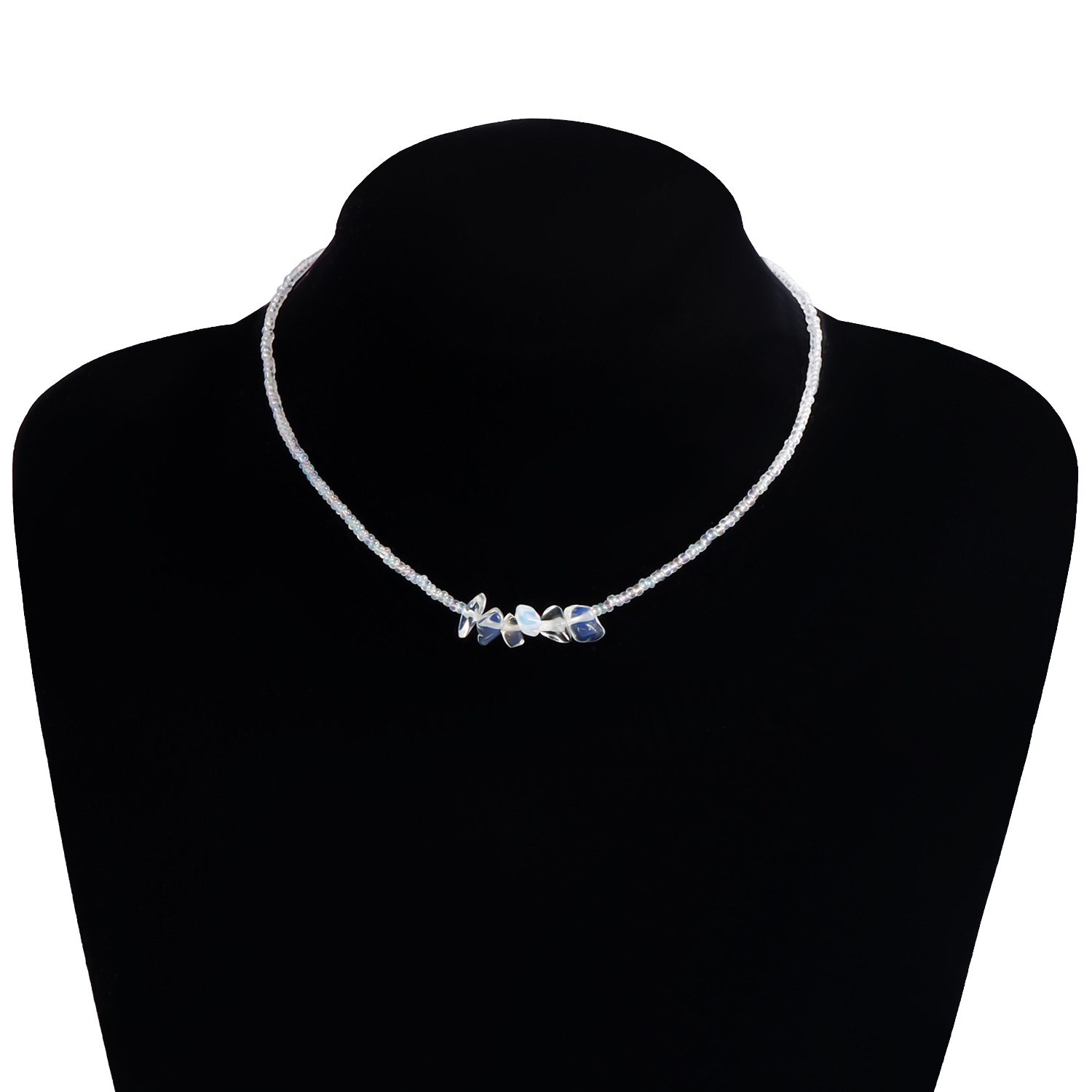 Lässig Einfacher Stil Geometrisch Künstlicher Kristall Saatperle Perlen Überzug Frau Halskette display picture 36