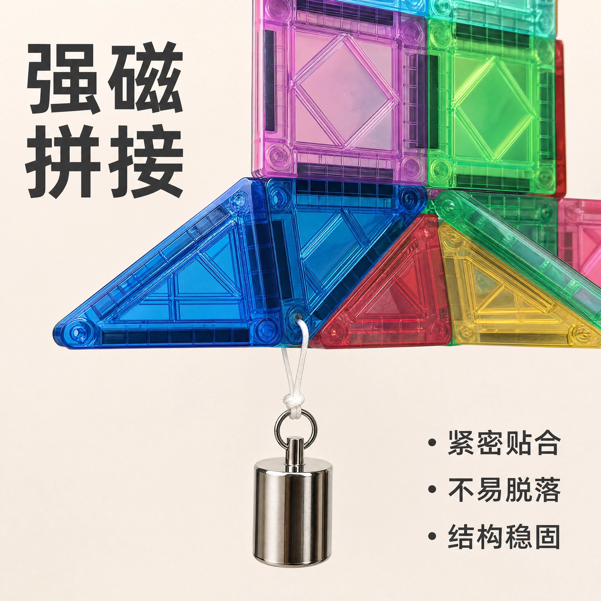 Mini caja de hierro ventana de color pieza magnética de viaje para niños puzzle puzzle puzzle puzzle juguetes de ensamblaje rompecabezas magnéticas para niños y niñas