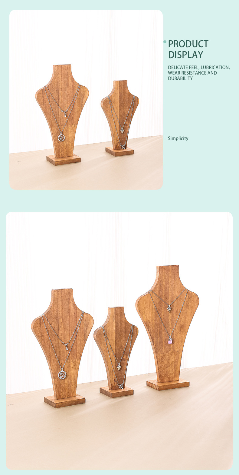 1 Piece Solid Wood Retro Simple Style Vase Jewelry Display Jewelry Rack display picture 1