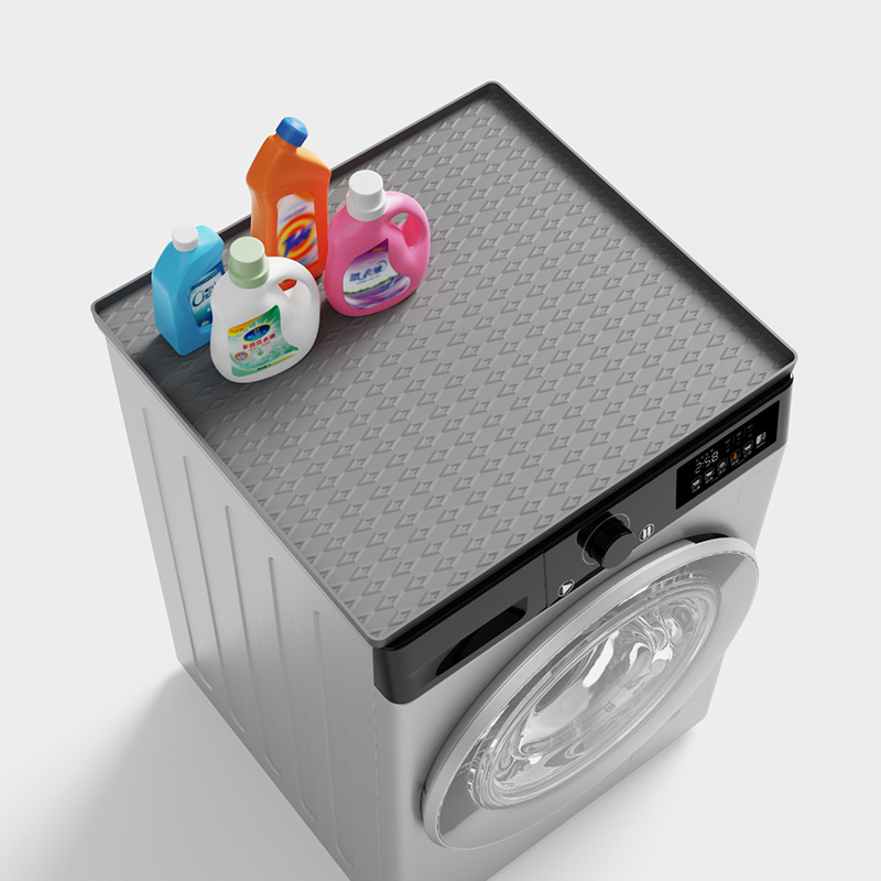 회색 * 60*50cm(23.6in * 19.6in)* 세탁기 건조기 실리콘 패드