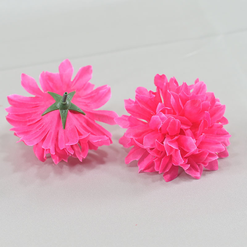 Simulación de crisantemo de 4 capas flores artificiales flores de seda disparo props artísticos colocación de flores crisantemo cabeza de flores