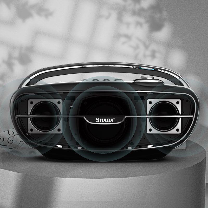 Altavoz Bluetooth portátil Bluetooth audio hogar nostálgico retro estéreo de audio inalámbrico FM radio subwoofer