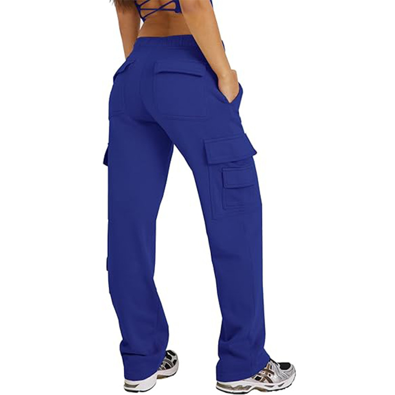 Women's Clothing New Multi Pocket Y2K Overalls Casual Loose Sports Fitness Wide Leg Pants_voghion.com