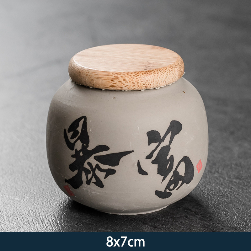 원래 도자기 대나무 뚜껑 항아리/갑자기 부자