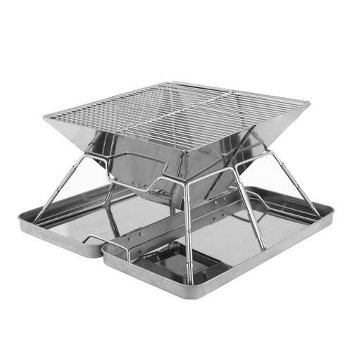 Stainless steel folding portable barbecue grill outdoor BBQ barbecue carbon stove for 2-5 people