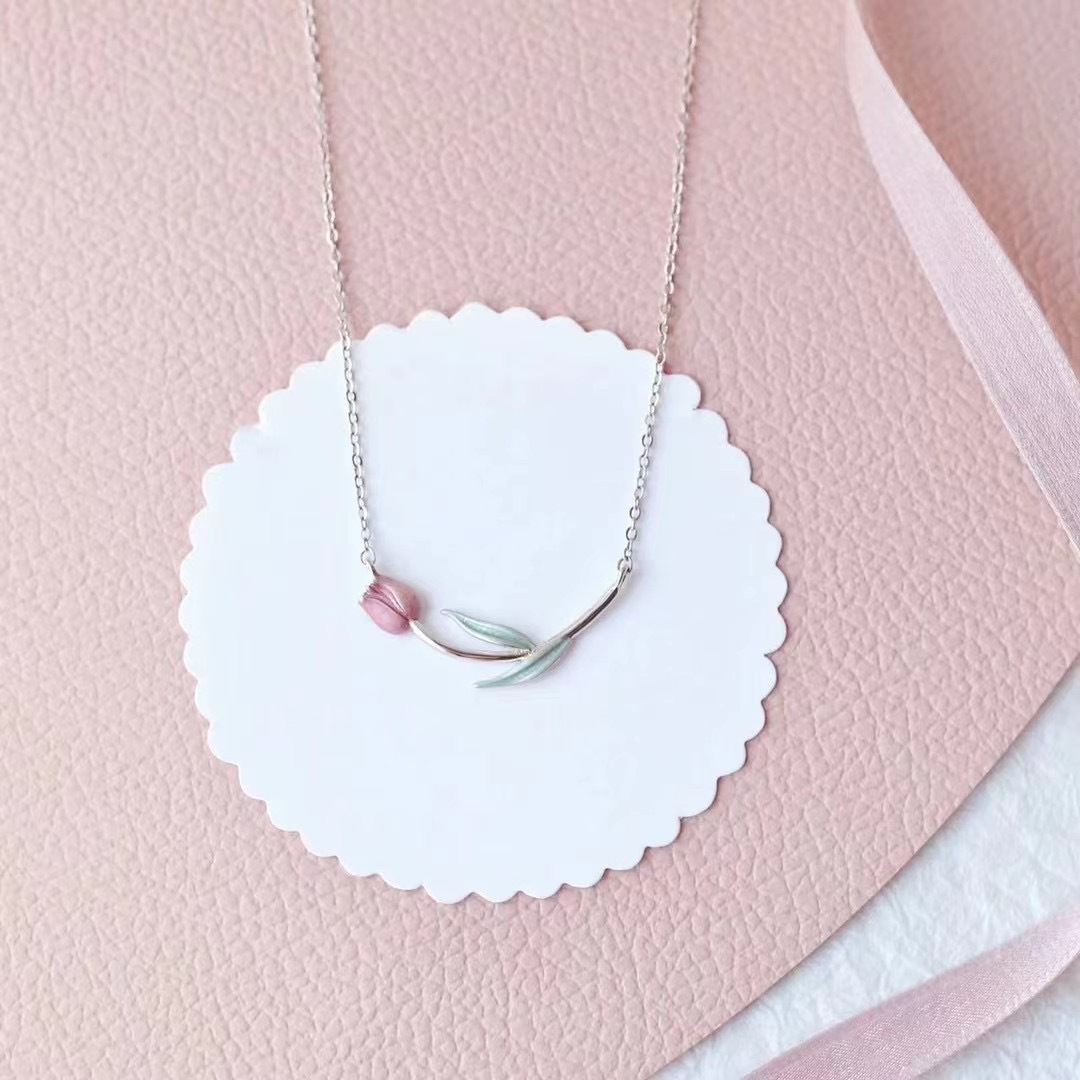 1 Piece Quantity Copper Sweet Flower Plating Pendant Necklace