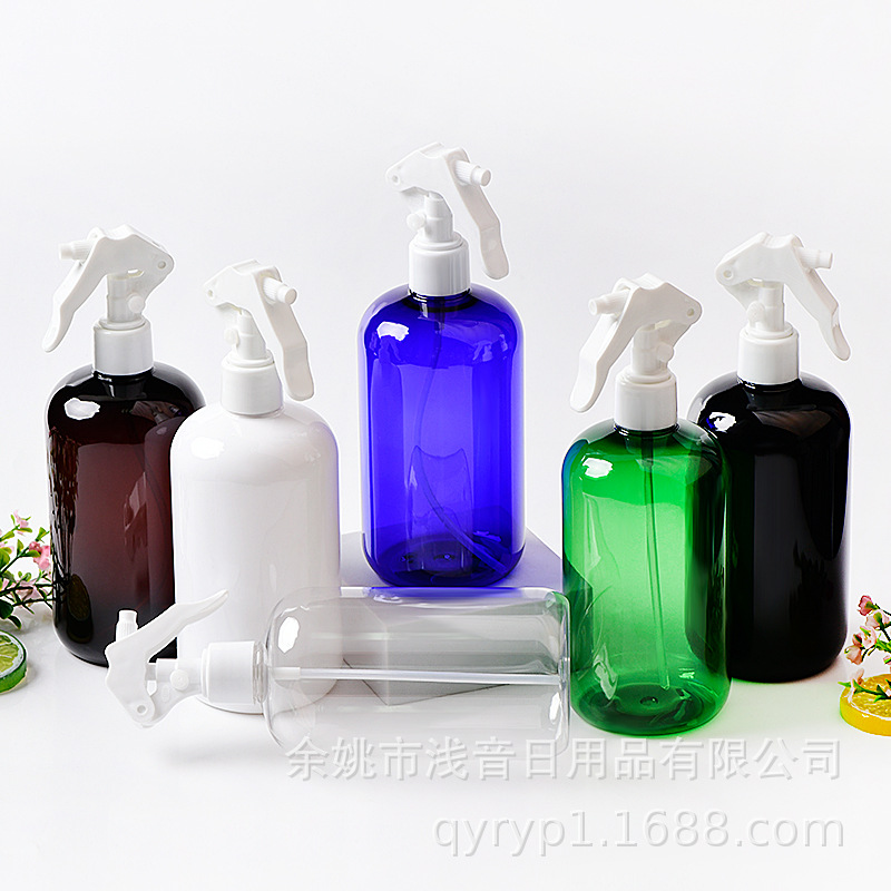 500ml矮胖pet瓶子 细雾喷枪 h02小老鼠 园艺喷洒 消毒水等分装瓶