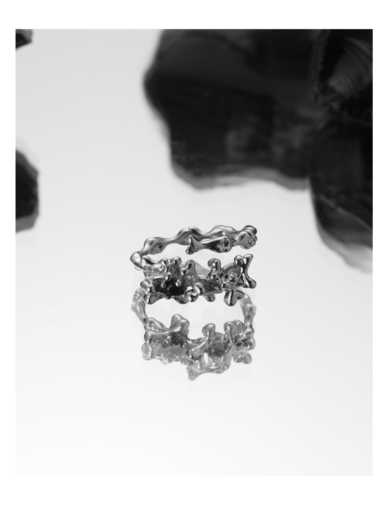 Fashion Geometric Copper Plating Zircon Open Ring