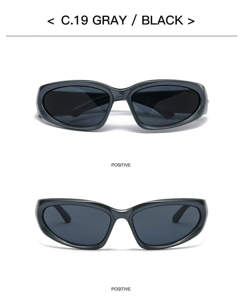Einfacher Stil Farbblock Pc Quadrat Vollbild Sport Sonnenbrille display picture 2