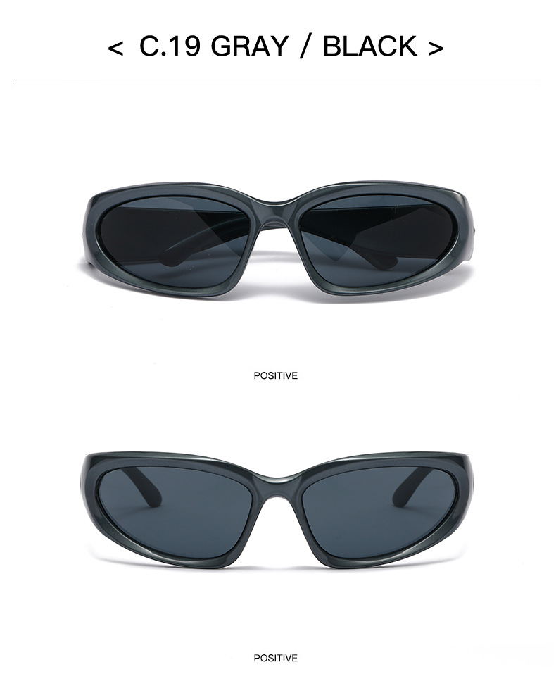 Square Glasses Style Travel, Fishing Occasion Simple Style Color Block PC UV400 Protection Square Full Frame Sports Sunglasses
