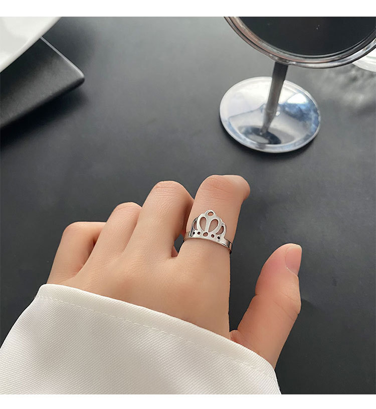 Titanium Steel Material Geometric Pattern 1 Piece Simple Style Geometric Titanium Steel Rings