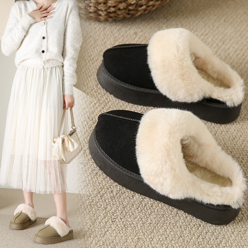 Damskor med öppen tå, stängd tå, höst- och vinterskor, lätta, maskintvättbara skor för sovrum, inomhusskor_voghion.com