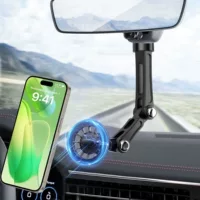Трансграничный автомобильный держатель magsafe, магнитный держатель для мобильного телефона из алюминиевого сплава, зеркало заднего вида, универсальный автомобильный держатель для мобильного телефона