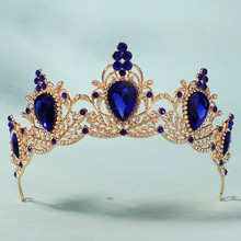 欧美婚庆头饰巴洛克新娘皇冠合金水晶王冠复古大气婚纱礼服发饰女