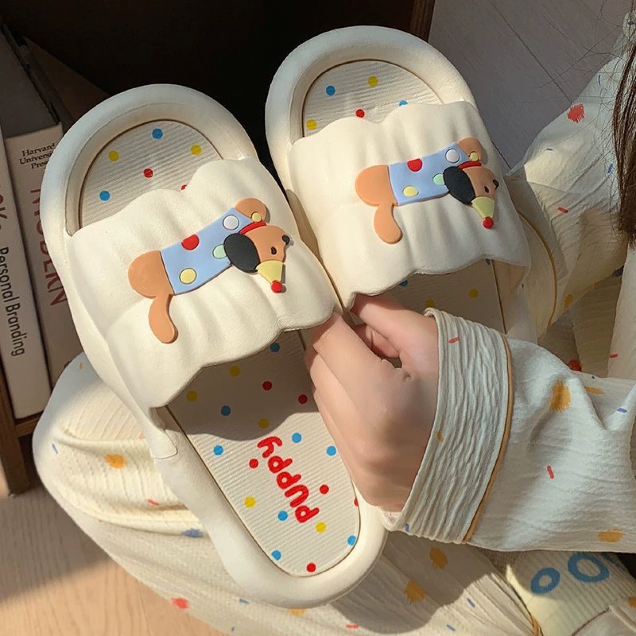 Cartoon Summer Slippers, Soft Sole Student Slides, Sizes 36–41, Multiple Cute Prints