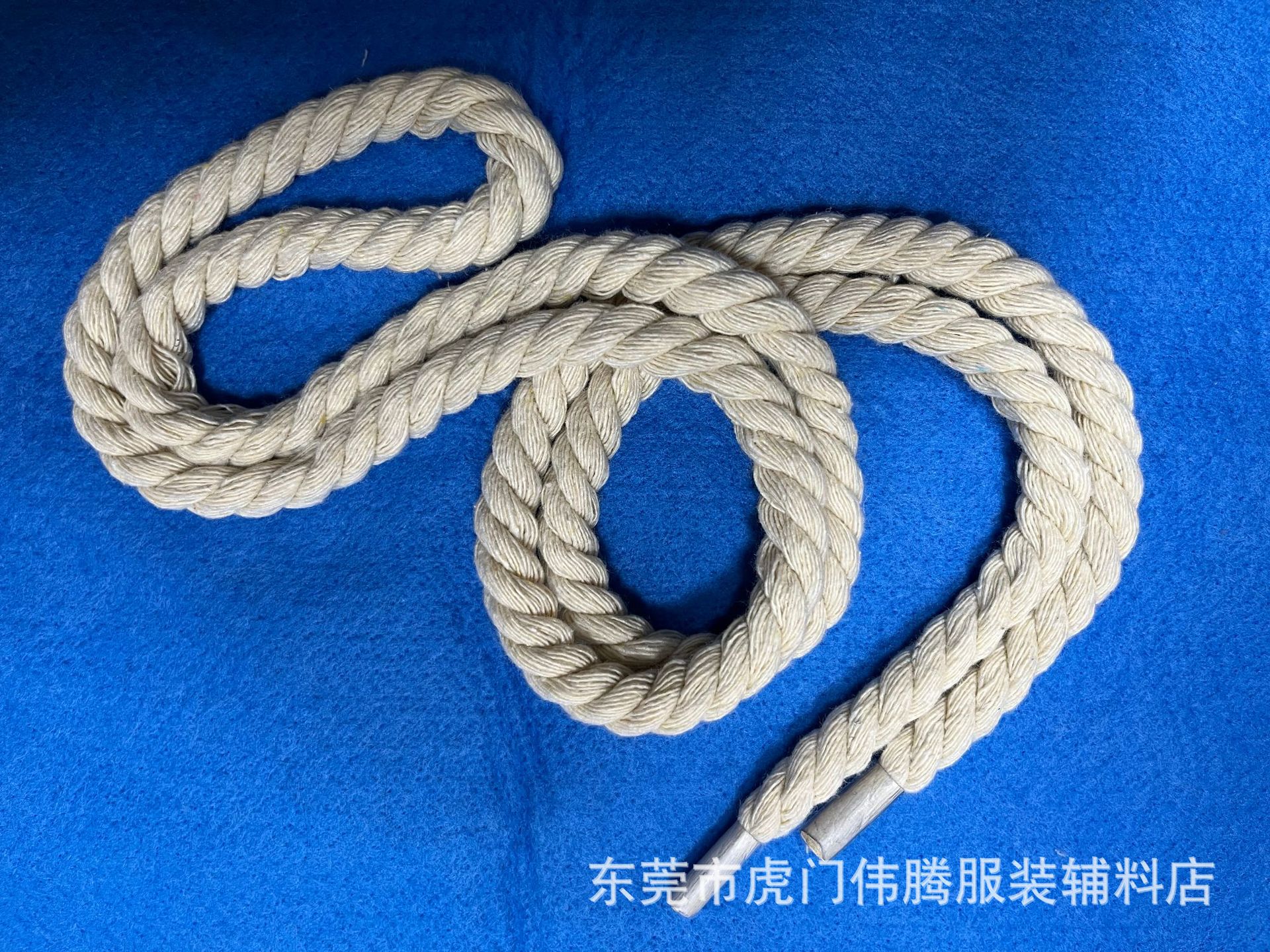 厂家直供10mm 网红鞋带 三股麻花扭绳 棉扭绳鞋带 粗绳 编织绳