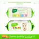 Factory wholesale cute wet wipes 80 pieces with cover big bag baby cleansing wet wipes paper cleaning wet wipes