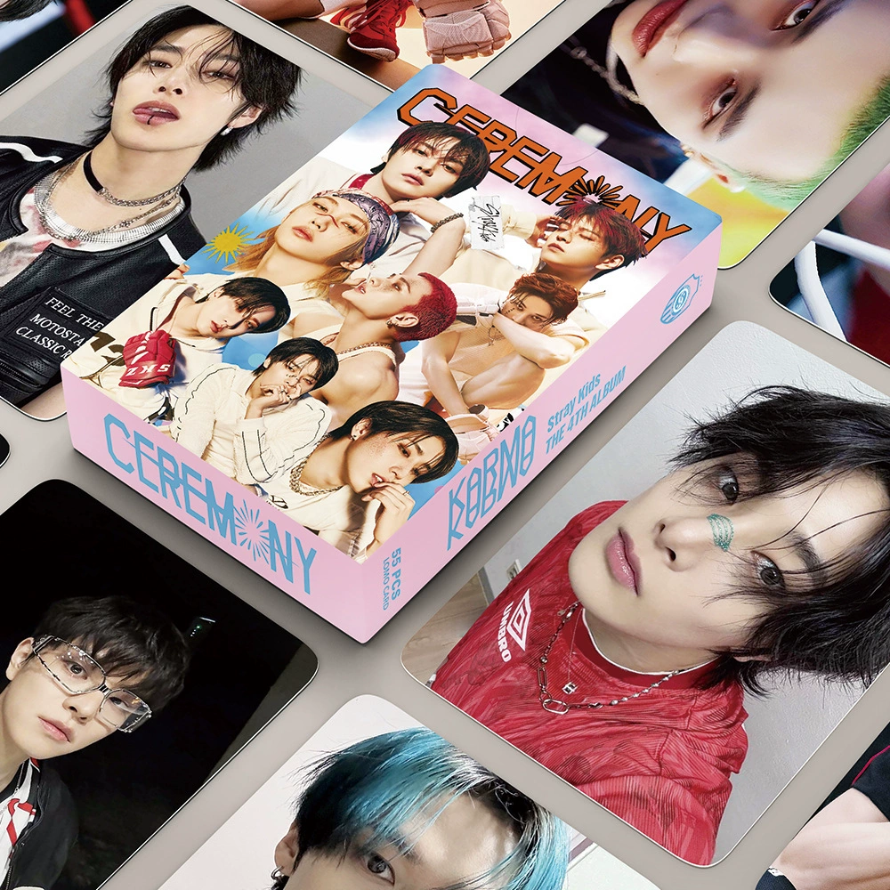 Коллекционная открытка kpop черная pin Seventeen Stray Kids бронепанель лома карта 55 карточек в коробке