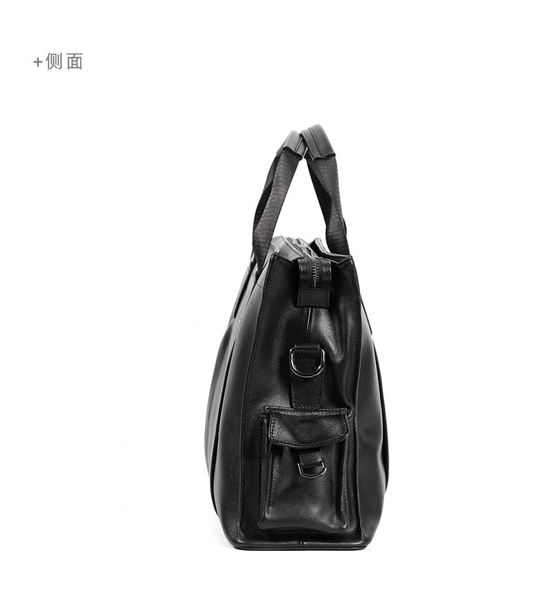 Túi xách tay nam da bò thật đựng laptop 15,6 inch 40×13×29 cm — Túi nhỏ màu đen không bên, Màu Đen Cỡ Nhỏ Có túi bên, Túi không bên cỡ lớn màu đen, Màu đen lớn có túi bên chi tiết 19
