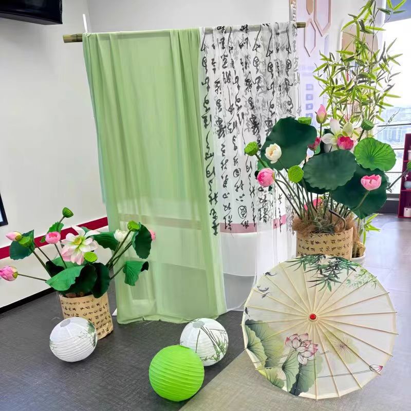 婚庆布幔牛奶丝弹力周岁订婚布置中式酒红仪式感背景布装饰布幔|undefined