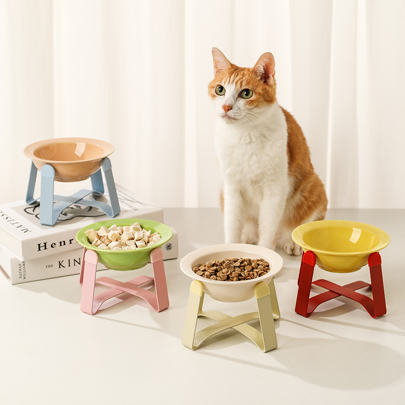 BD飞碟猫碗狗碗架护颈增高防打翻宠物碗猫咪罐头喝水碗小吃粮食盆|undefined