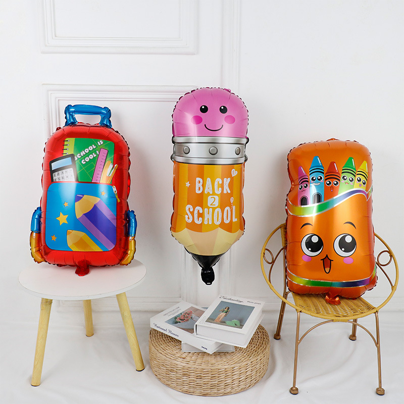 Back To School Festival Back To School Cute Classic Style Letter Pencil Aluminum Film Party Festival Balloons