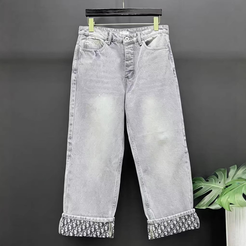 Light Blue Classic Lined Jacquard Washed Denim Men's Casual Jeans Set Men Jeans Light Blue Classic Lined Jacquard Washed Denim Men's Casual Jeans Set Men Jeans