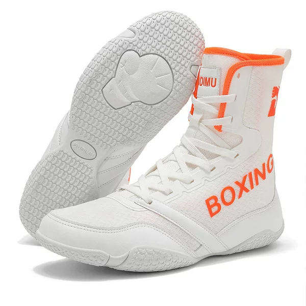 New High-Top Large-Size Breathable Boxing Shoes from Foreign Trade Factories, Non-Slip and Wear-Resistant Training Shoes for Fighting and Wrestling