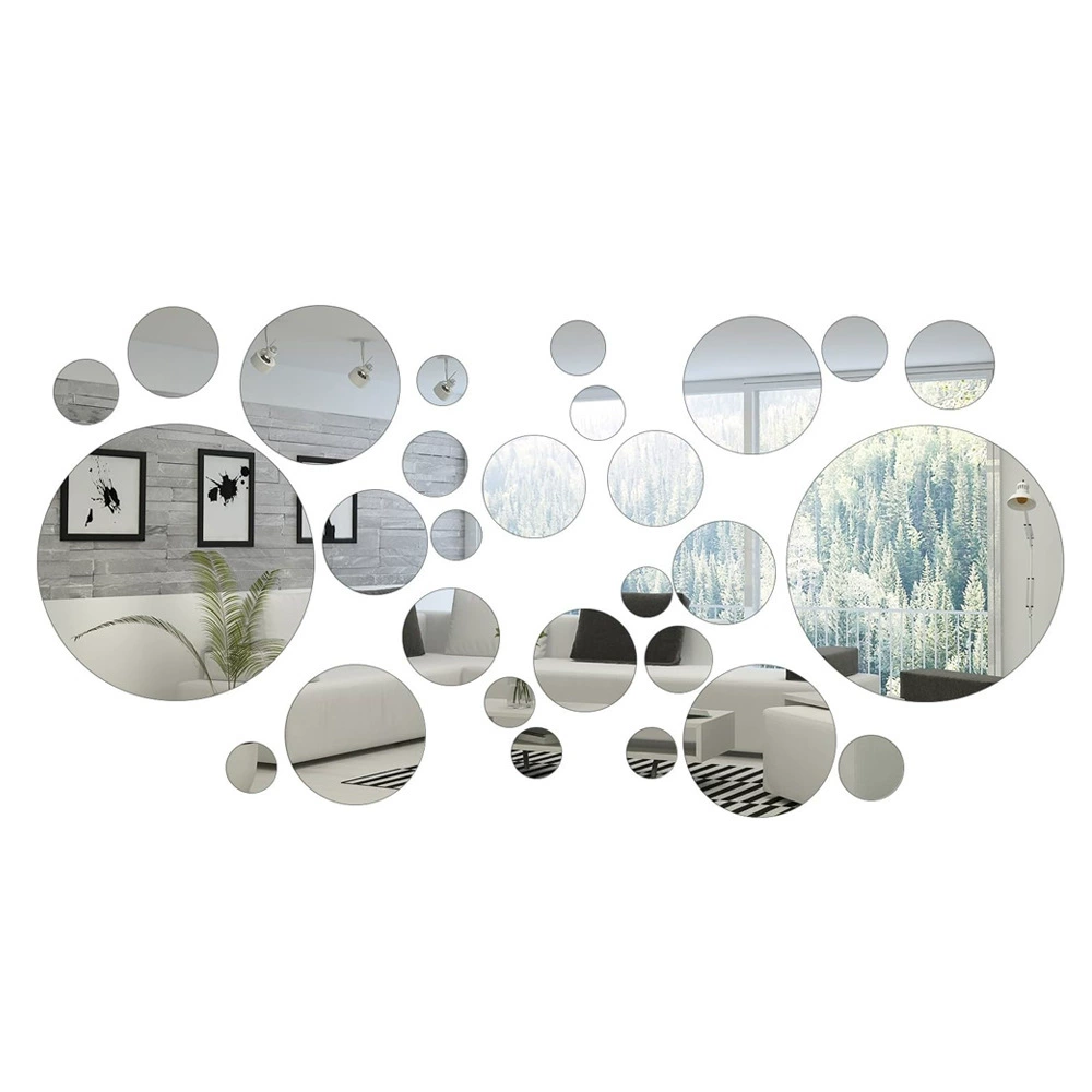 Acrylic removable stickers on wall, sticker, set, 30 pieces, mirror effect