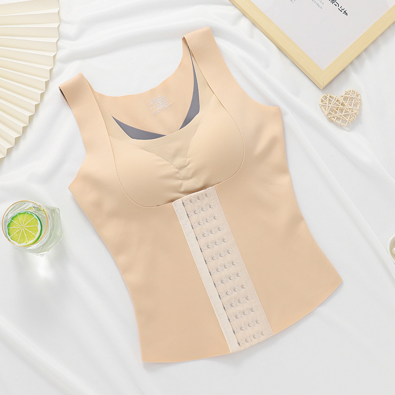 Cross-border nuevo Quantum alargado 4-Row 13-botón actualizado espalda buena espalda sin costuras ropa interior corsé ropa que forma el vientre