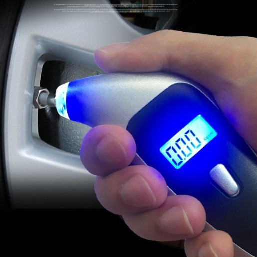 汽车轮胎压计数显胎压计 金属LED灯胎压表 电子数字气压表 气压表