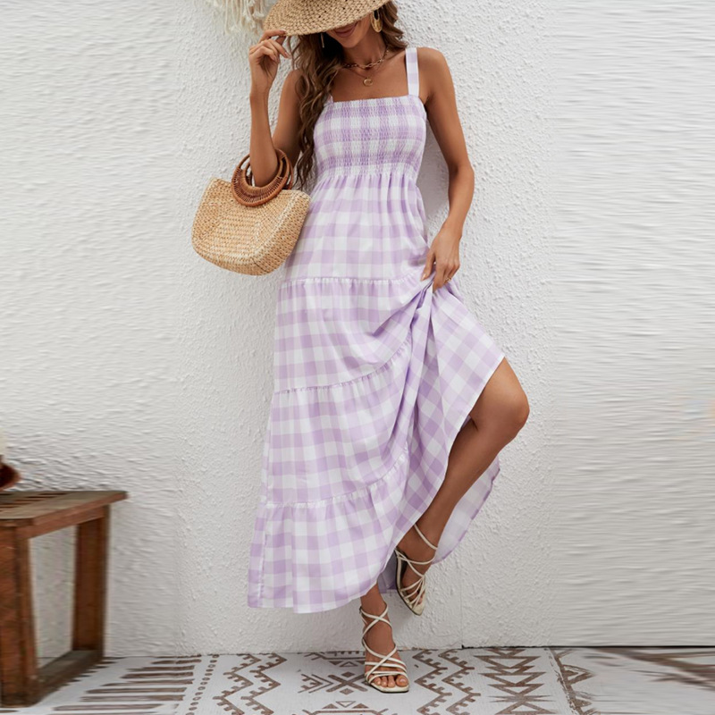 Women's Regular Dress Bohemian Collarless Printing Sleeveless Stripe Maxi Long Dress Daily display picture 1