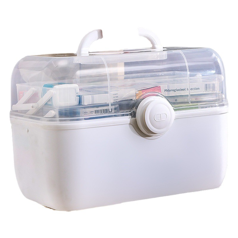 Household medicine box medicine storage box super large capacity multi-layer portable medical plastic small medicine box wholesale