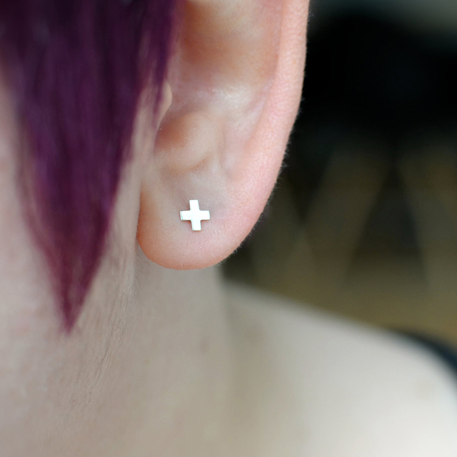 Women'S Gender Simple Style Style Vacuum Plating Real Gold Plated Geometric 304 Stainless Steel Simple Style Waterproof Non Tarnish Ear Studs